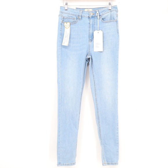 Skinny Fries Denim - Skinny Fries Womens High Rise Sculpted Skinny Jeans Light Blue Size 13 NWT